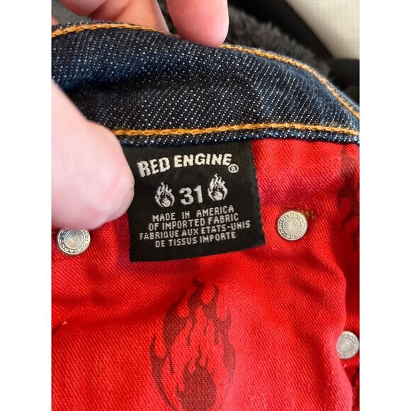 Red‎ Engine Scarlett Signature Fit Bootcut Jeans Dark Wash Size 31 - Picture 11 of 12